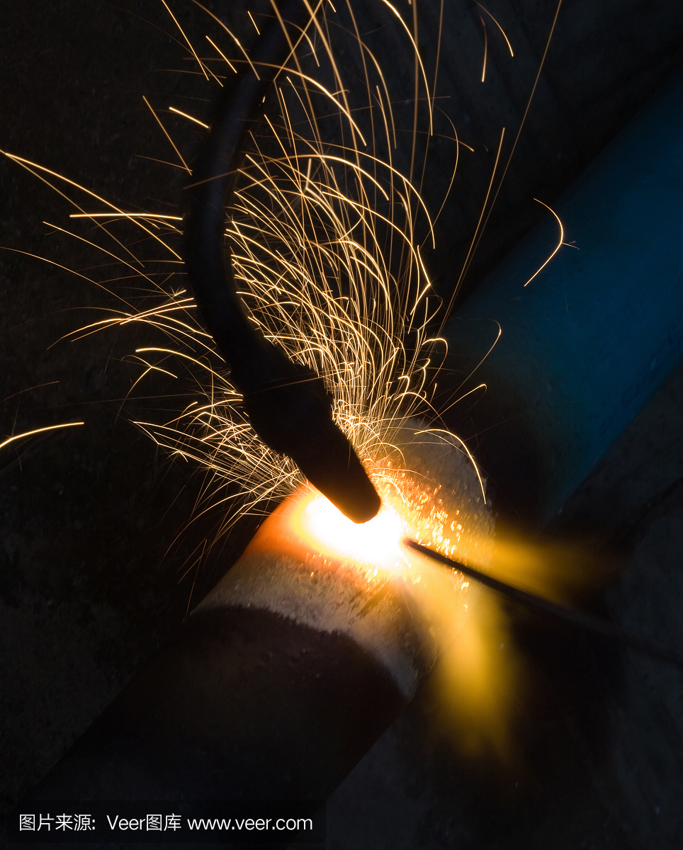 熔化的金屬的火花